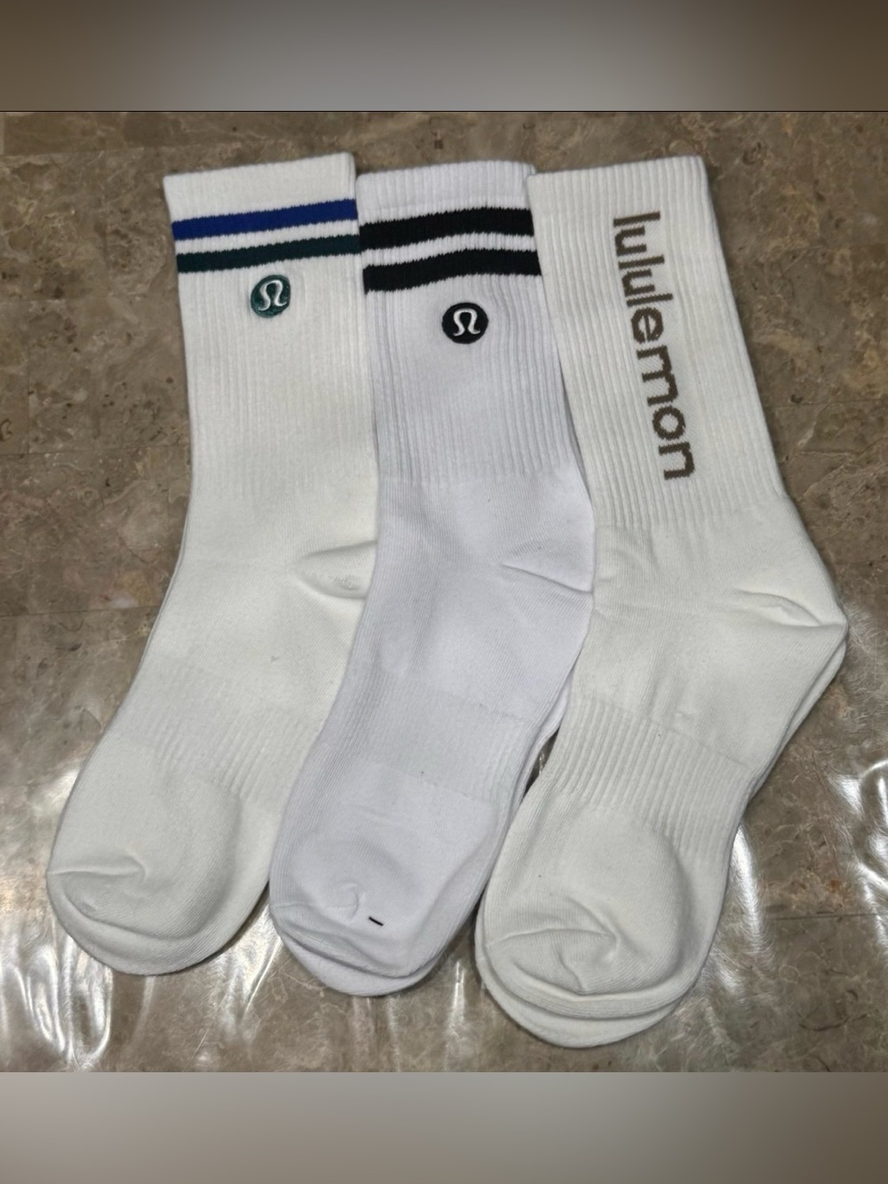 New Women’s Lululemon Athletica Socks 
3 pairs Size Medium 
Socks stretch